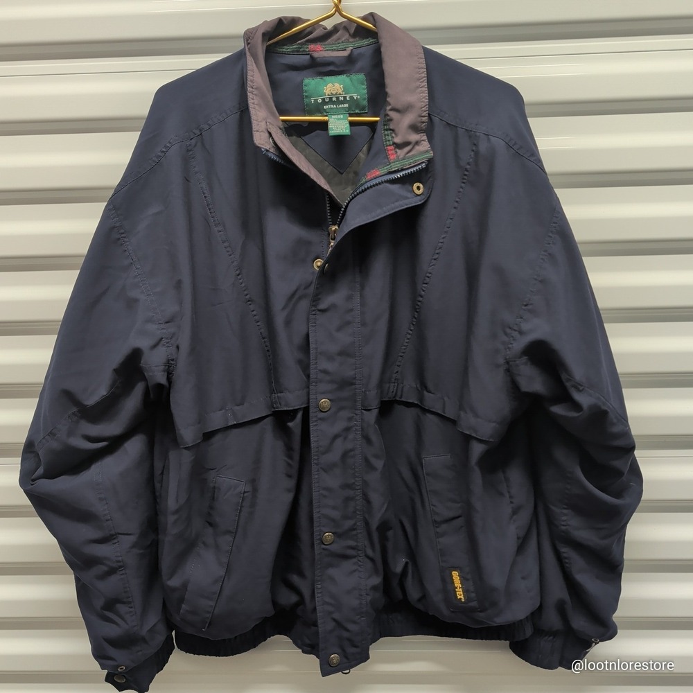 Tourney Gore-Tex Mens Golf Jacket Navy Blue Waterproof Windbreaker Size XL